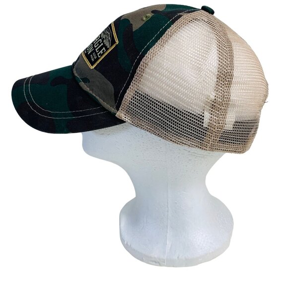 Bald Eagle Bourbon Camouflage Mesh Trucker Hat Adjustable Snapback - Picture 4 of 9